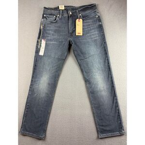 Levi's 511 Jeans Men's 32x30 Blue Slim‎ Fit Stretch Whiskers Faded Zipper Grunge